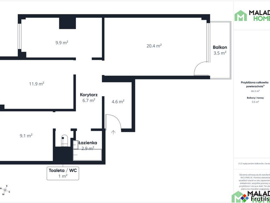 3 pokoje z balkonem | nowa instalacja | po remonci – zdjęcie 7 z 20