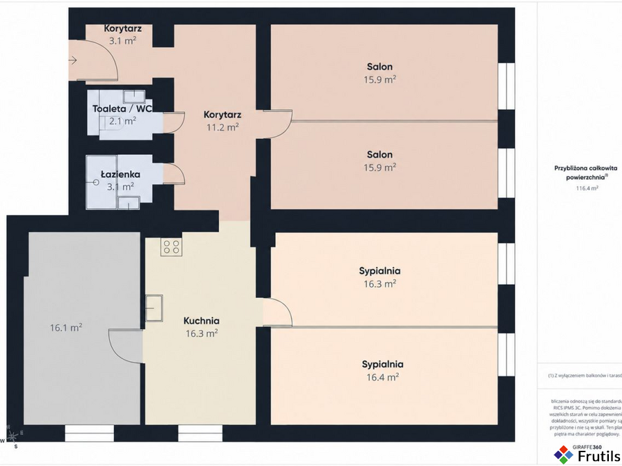 Mieszkanie 114 m² z potencjałem inwestycyjnym – zdjęcie 5 z 20